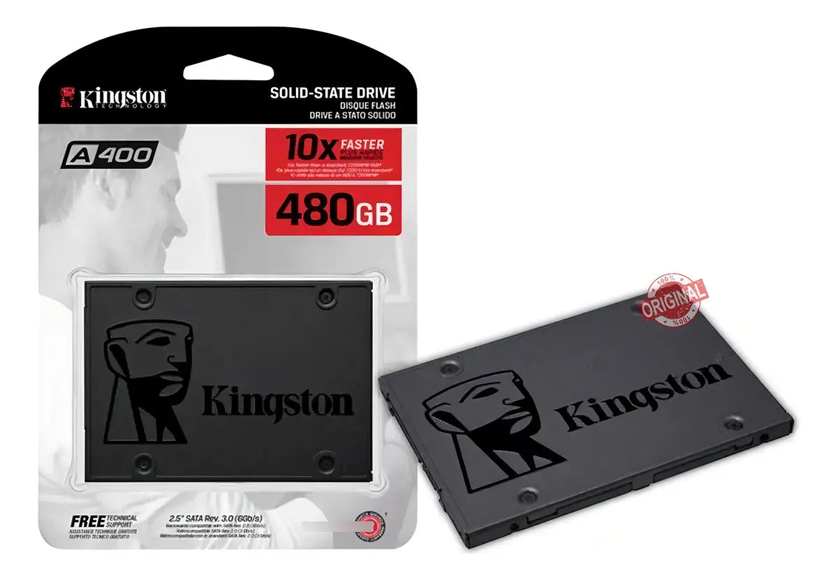 Disco Solido Ssd Kingston 480gb Pc O Portatil A400 500 Mb/s Color Negro